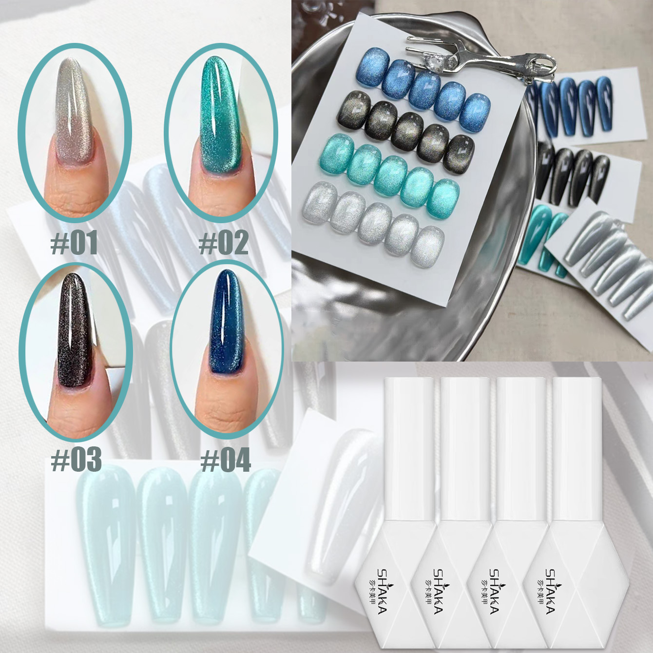 Nail Art Ice Blue - 1 buah cat kuku gel SHAKA