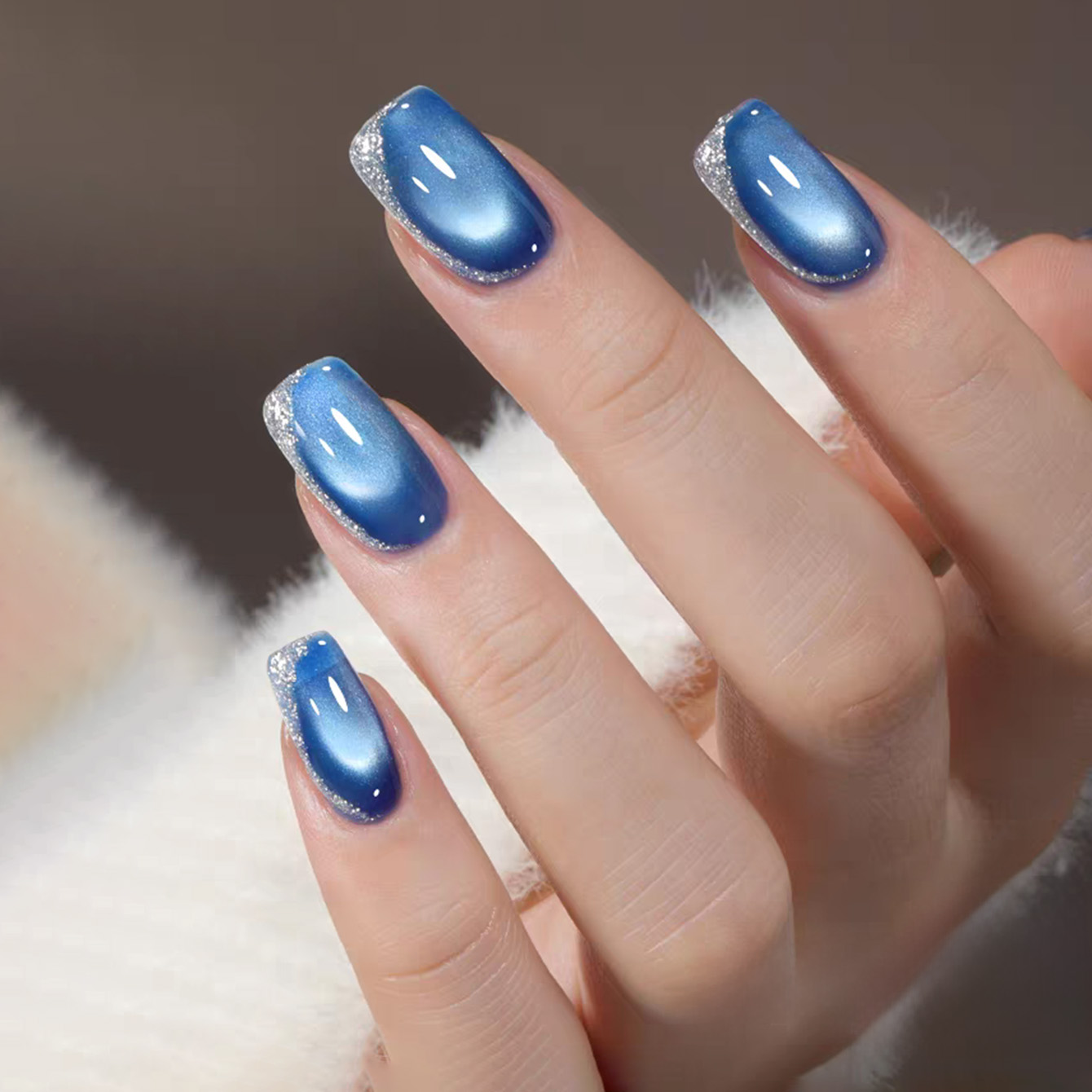 1pcs SHAKA Sapphire Glass Bead - Nail Art Ice Blue ulasan dan harga