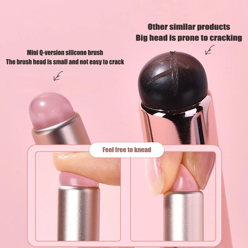 Kuas Silikon Seni Kuku Merah M - Nail Art Pink Soft ulasan dan harga