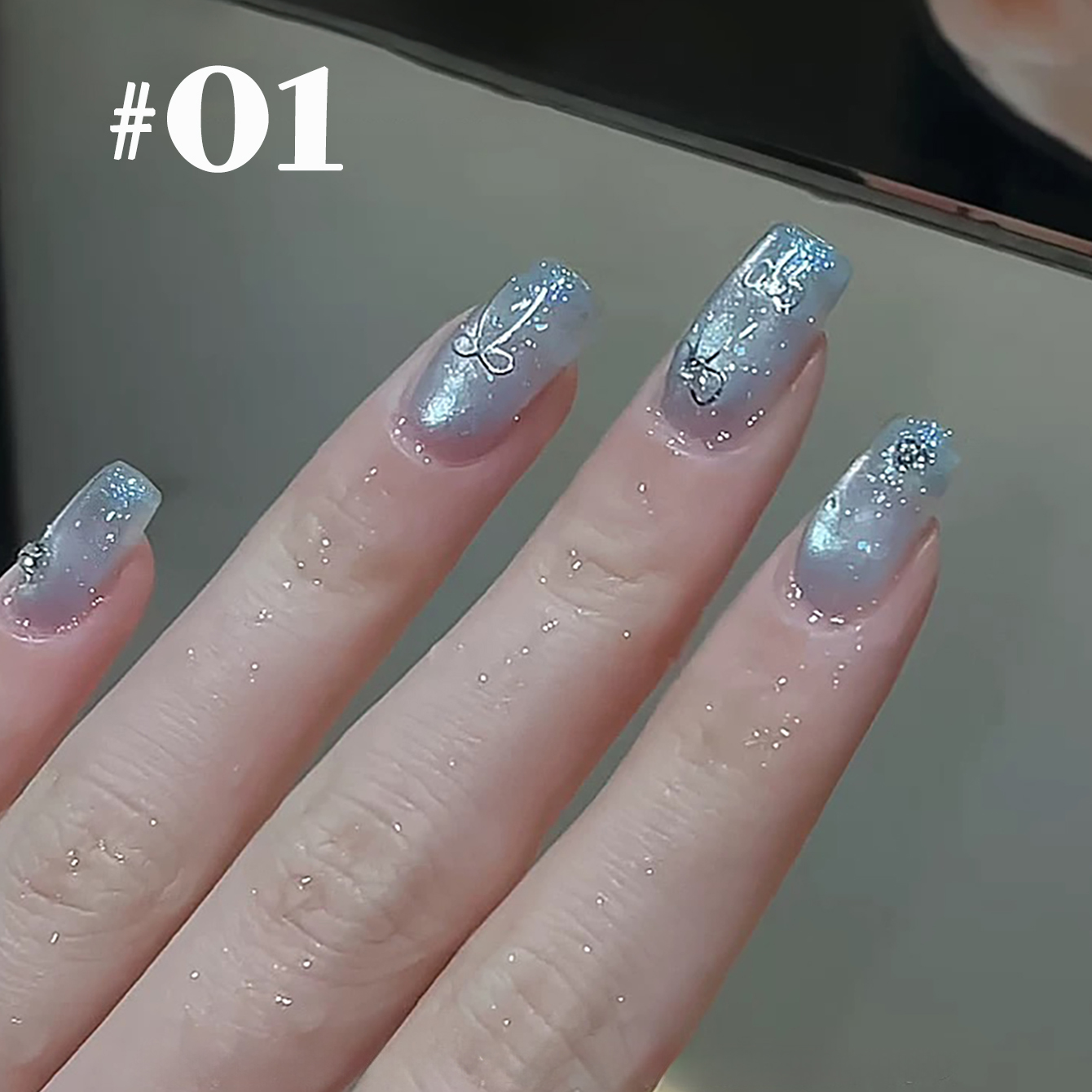 1pcs SHAKA Cat Kuku Gel Cat Ey - Nail Art Ice Blue ulasan dan harga