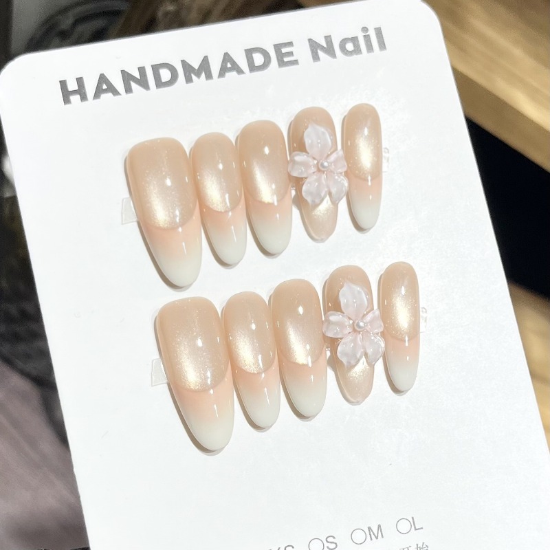 10PCS Kuku Palsu French Press  - Nail Art Simple ulasan dan harga