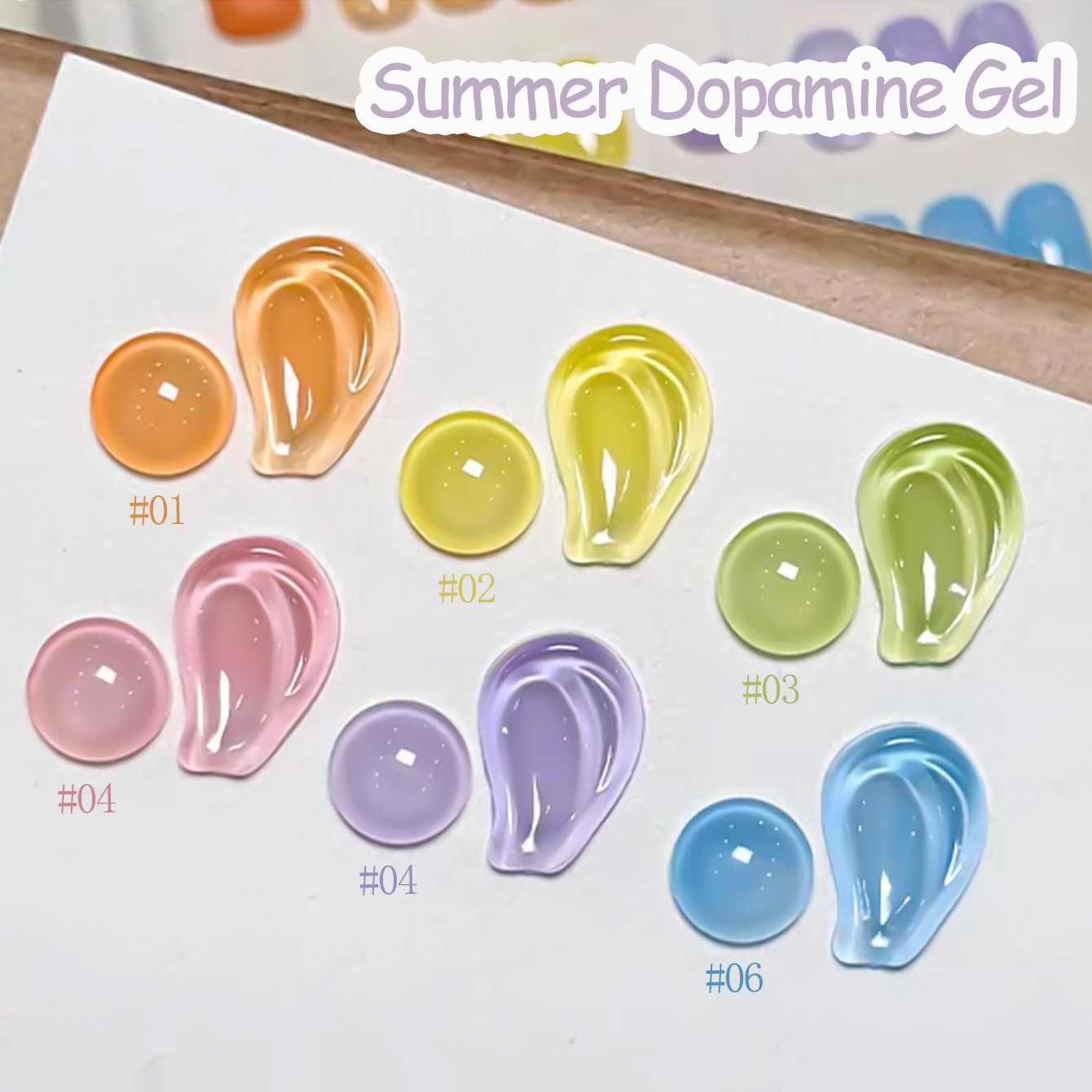 SHAKA 1-6pcs 2026 Seri Cat Kuk - Nail Art Ice Blue ulasan dan harga