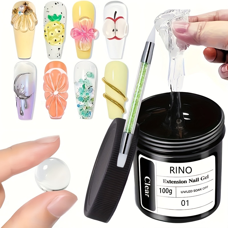 100g Gel Kuku Transparan Anti  - Nail Art Extension ulasan dan harga