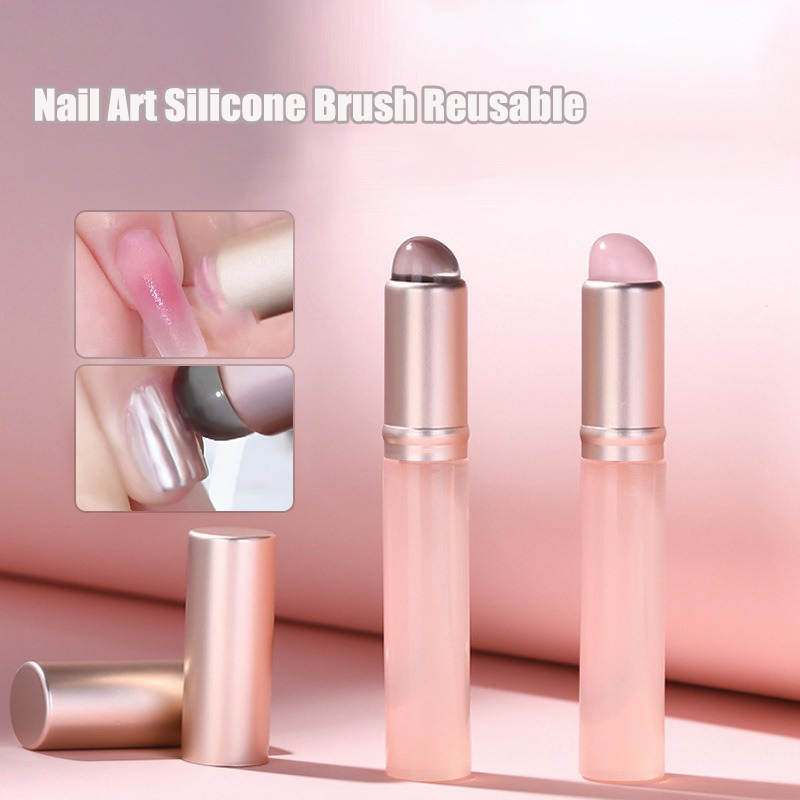 Kuas Silikon Seni Kuku Jelly P - Nail Art Pink Soft ulasan dan harga