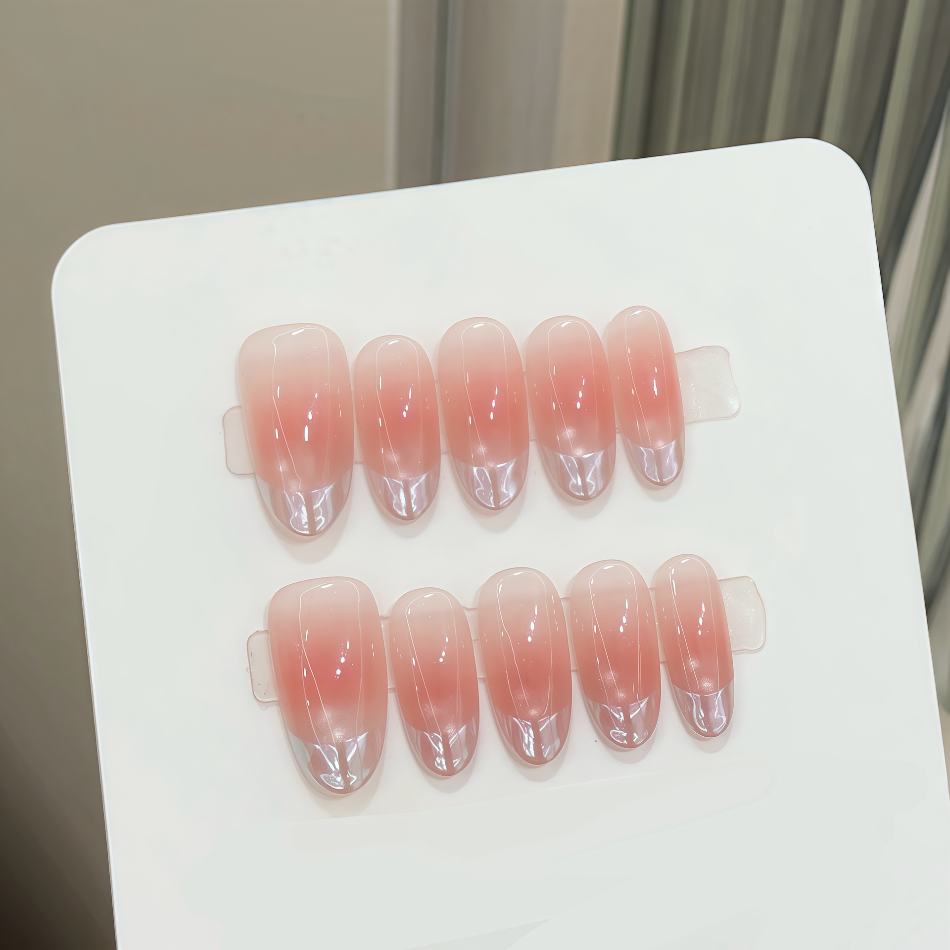 10pcs Kuku Palsu Oval Tekan Ta - Nail Art Simple ulasan dan harga
