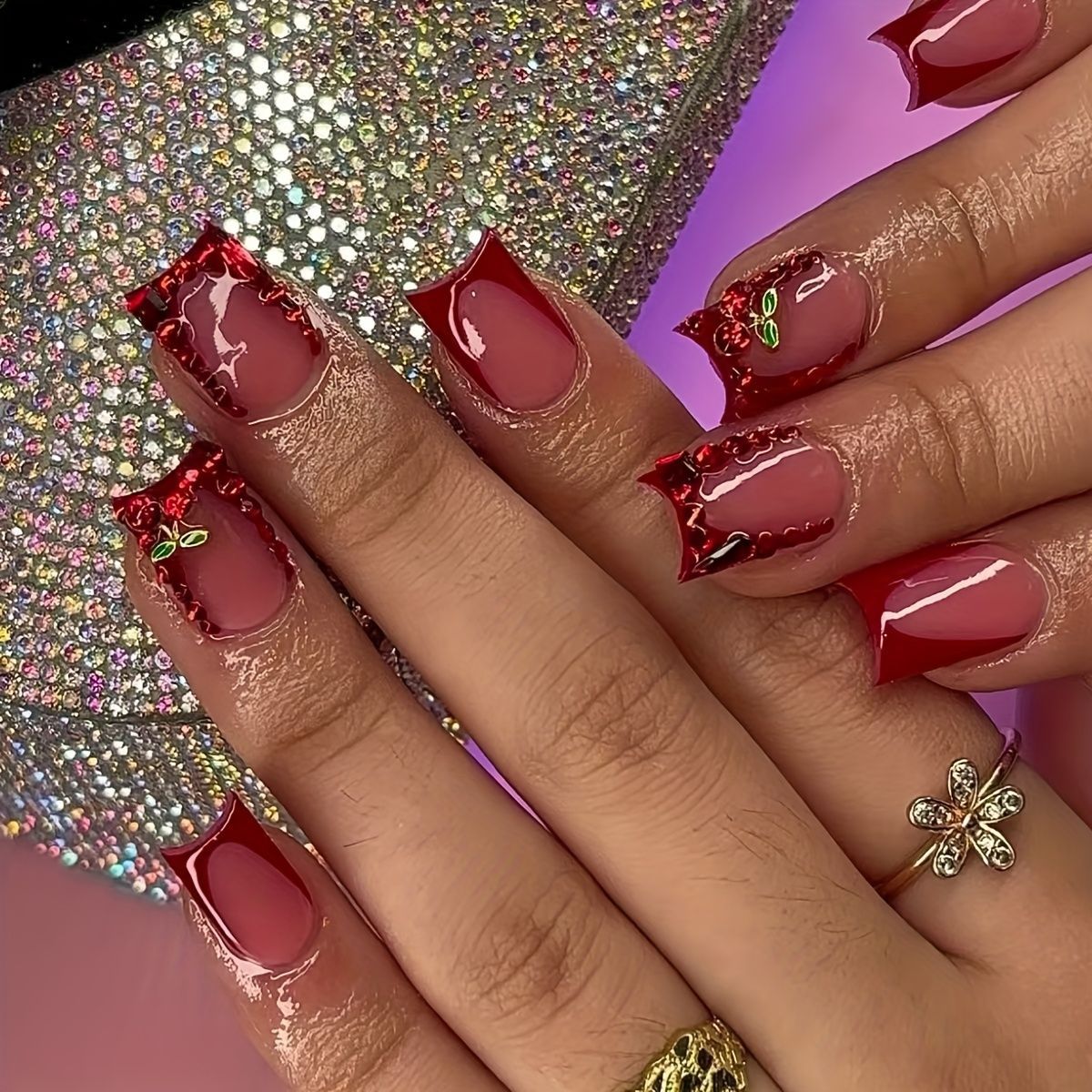 24 pcs Kuku Palsu Siap Pakai M - Nail Art Simple ulasan dan harga