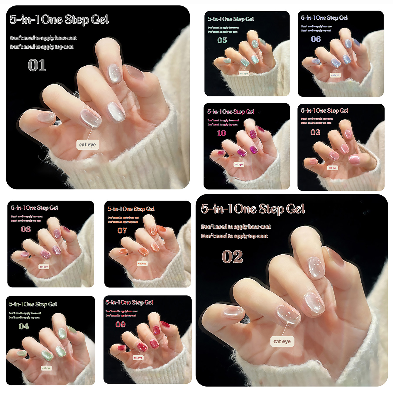 1pcs TC Baru 5-in-1 One-Step G - Nail Art Ice Blue ulasan dan harga