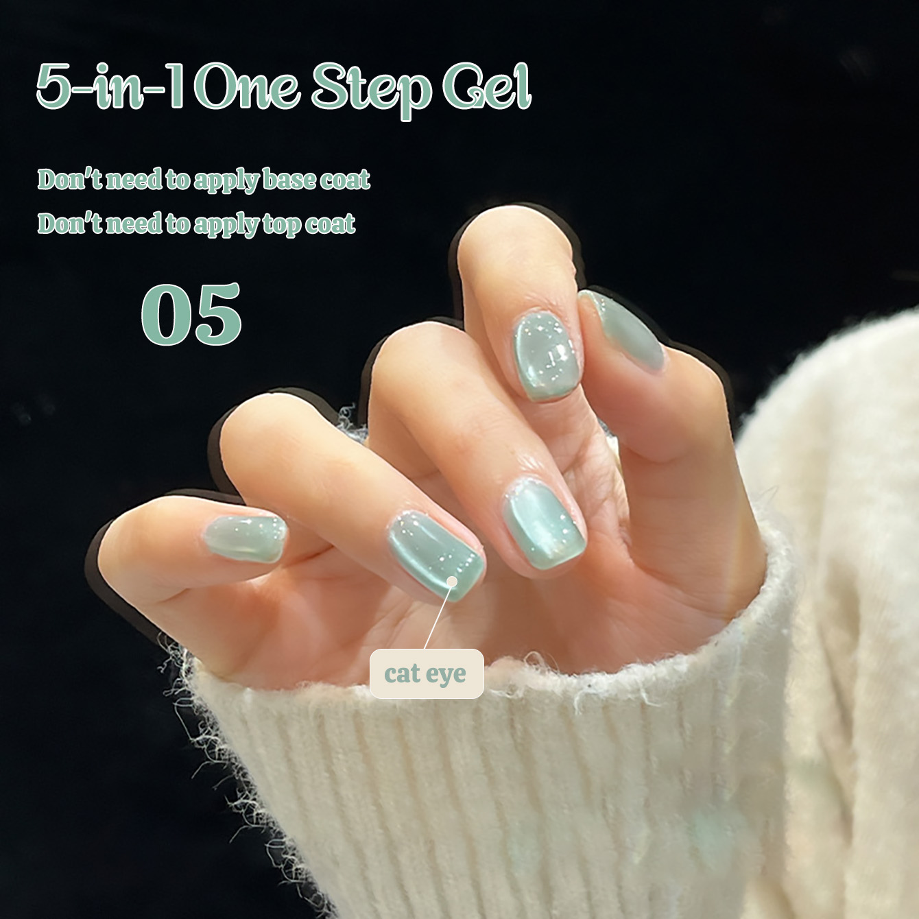 1pcs TC Baru 5-in-1 One-Step G - Nail Art Ice Blue ulasan dan harga