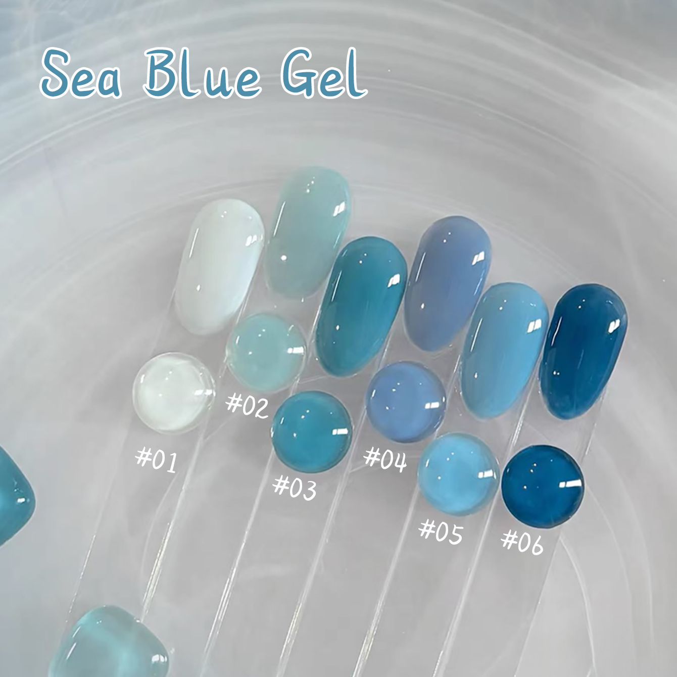1-10 Buah WS Cat Kuku Gel Jell - Nail Art Ice Blue ulasan dan harga