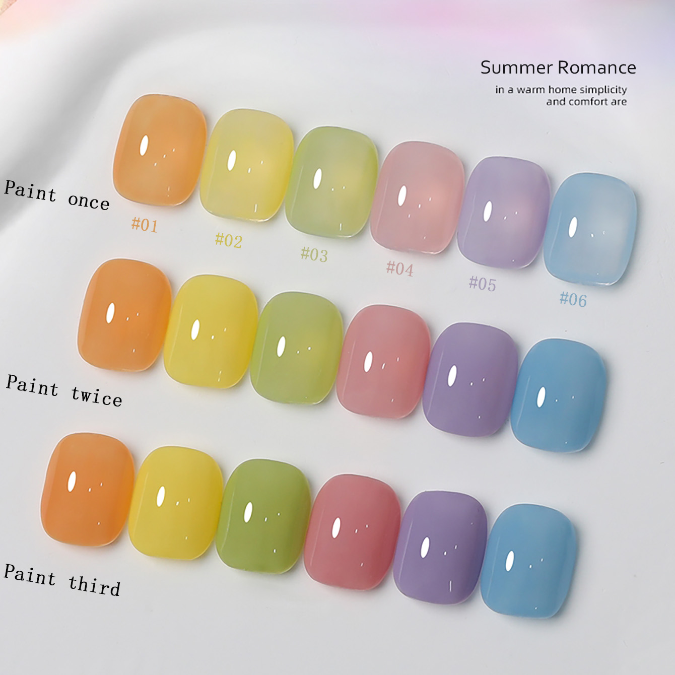 1-6 Buah PSK Cat Kuku Gel Oran - Nail Art Ice Blue ulasan dan harga