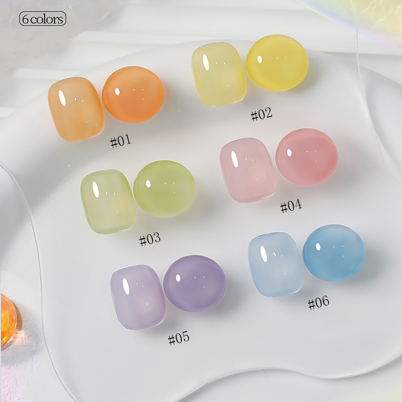 1-6 Buah PSK Cat Kuku Gel Oran - Nail Art Ice Blue ulasan dan harga